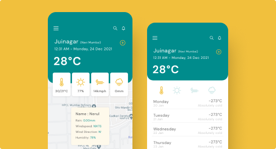 Local Weather Warning app with IoT integration